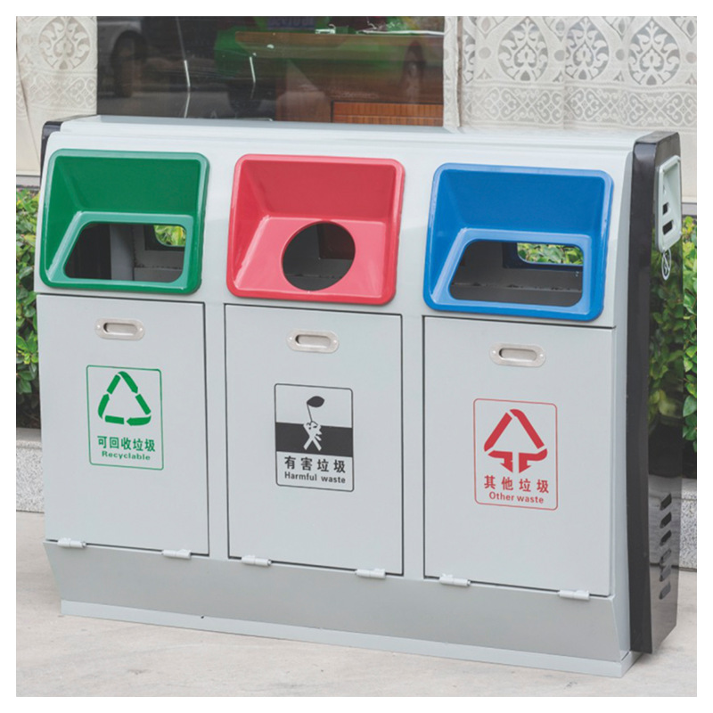 户外三分类垃圾桶现货公园小区校园室外环保环