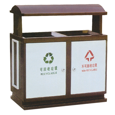 镀锌板垃圾桶ZX-3001