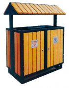 LJ139分类环保垃圾箱（钢木型）