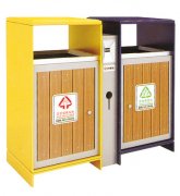 LJ140分类环保垃圾箱（钢木型）